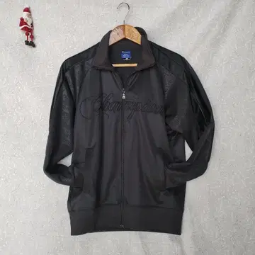 챔피언 블랙 컬러 저지 집업 자켓