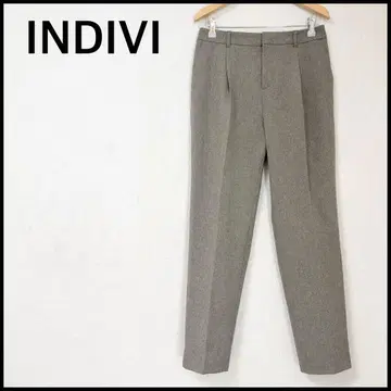 [거의 미사용] 인디비 테이퍼드 팬츠 슬랙스 턱 그레이 L
