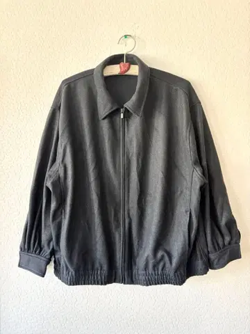 유니클로 브러쉬드 저지 오버사이즈 블루종 여성용 3XL 블랙