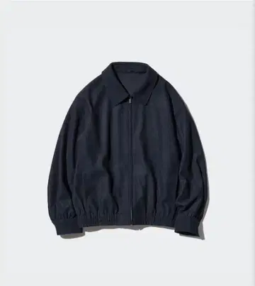 유니클로 브러쉬드 저지 오버사이즈 블루종 여성용 3XL 블랙