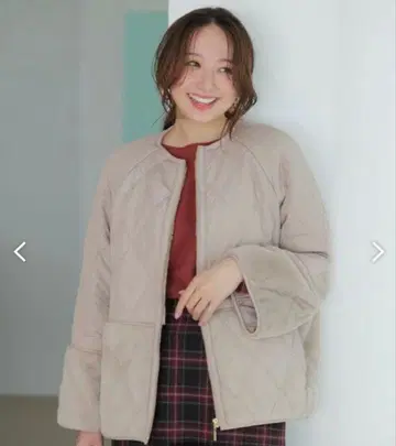 에니시스 인조 모피 콤비 퀼팅 아우터