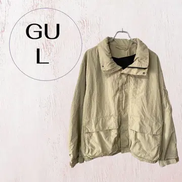 지유 나일론 자켓 L 베이지 라이트 아우터 메쉬 안감 경량