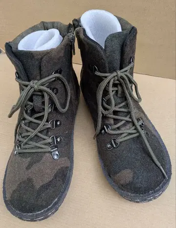 Rin Clover 카모플라쥬 스웨이드 하이컷 부츠