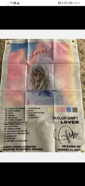 테일러 스위프트 포스터 8점 + 캔버스 배너 총 9점