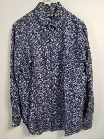 랜즈 엔드 실크&린넨 올 패턴 버튼 다운 셔츠