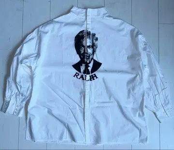 Ralph 프린트 하이넥 셔츠 화이트