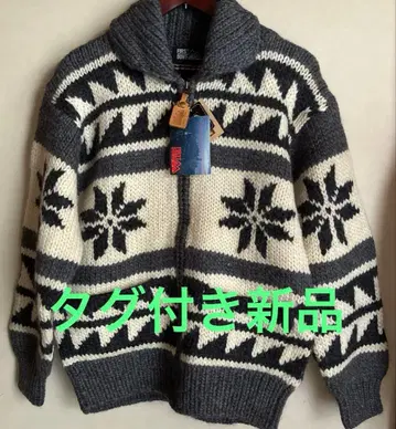 FIRST DOWN 눈꽃 패턴 가디건 M 택 포함 새상품