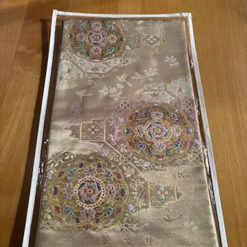 새상품 니시진 오비 순수 실크 당직 [금지화문양] 미재단품