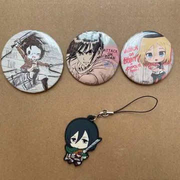 진격의 거인 캔뱃지 세트 러버 스트랩