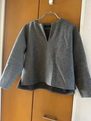 OURHOME 워셔블 울 혼방 소재 키넥 풀오버 멜란지 그레이