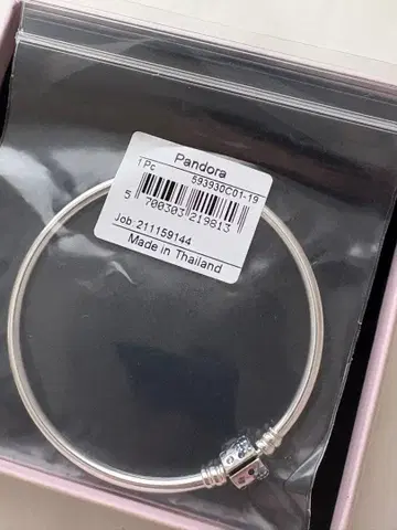 [ 미사용 ] Pandora 실버 팔찌 19cm