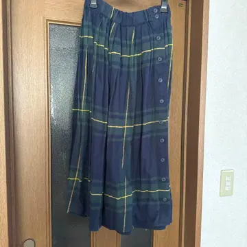 미사용 새상품 니코앤드 타탄 체크 스커트