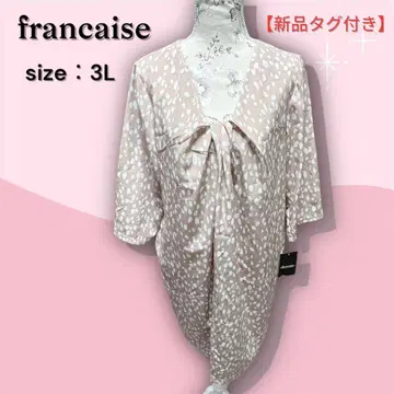 [택 포함 새상품] francaise 블라우스 튜닉 3L 빅 사이즈 도트