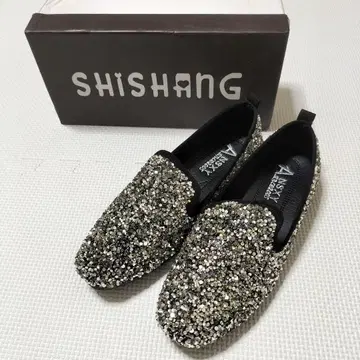 ANSXY 반짝반짝 라메 펌프스 플랫슈즈 39