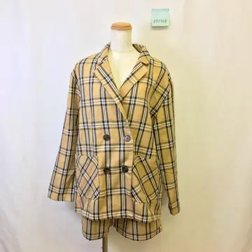 zB1308 [ M ] Bliatorm 셋업 체크 무늬 더블 브레스트