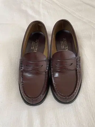 HARUTA 브라운 가죽 로퍼