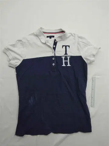 타미힐피거 피케 셔츠 반팔 네이비 계열 남성용 M