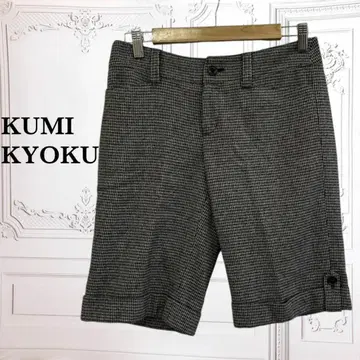 [쿠미쿄쿠] 하프 팬츠 [M~L] 그레이 하운드투스 울 온워드