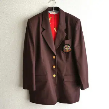 LEONARD SPORT 골드 버튼 안감 올 패턴 테일러드 자켓