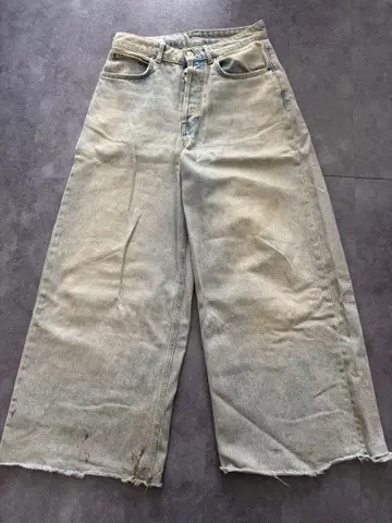 Zara 오버다이 배기 데님 라이트 블루 36