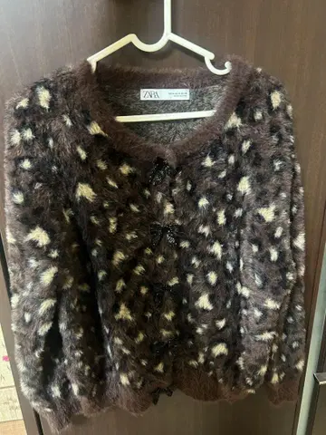 ZARA 레오파드 무늬 가디건