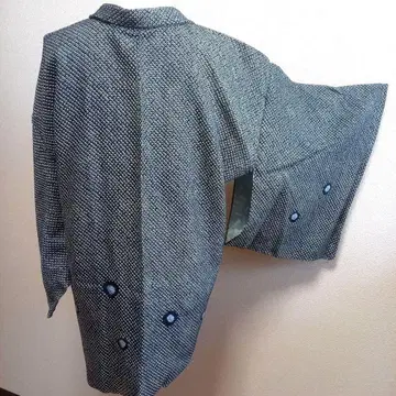 실크 다크 네이비 총 시보리 겉옷 미사용