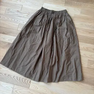 maison de soil 개더 플레어 스커트 허리밴딩