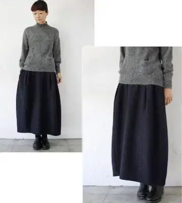 SUSURI 큐폴라 스커트 울 스커트 사이즈 1