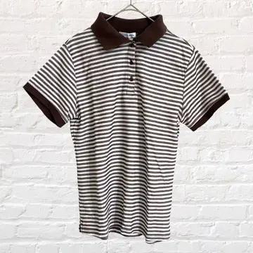 쿨원 반팔 피케 셔츠 보더 면 혼방 베이직 컬러 스포츠 웨어