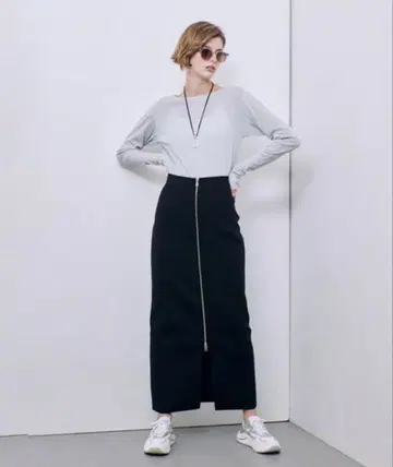 [ allureville ] 2025년 센터 지퍼 2WAY 니트 스커트