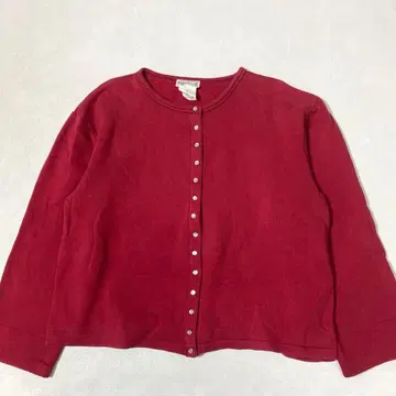 에네스베 속기모 가디건 프레시옹 스냅 버튼 레드