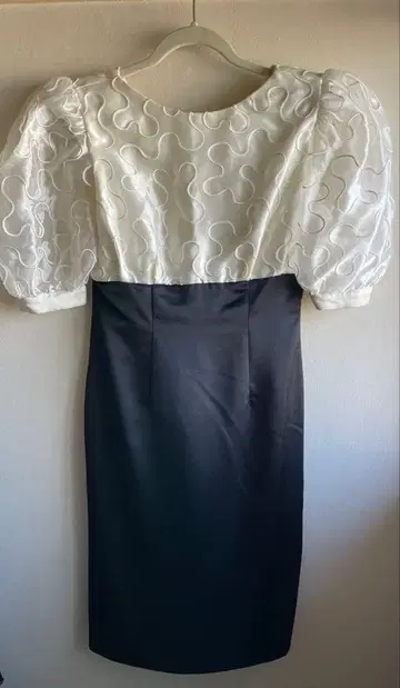 빈티지 80s 퍼프 슬리브 드레스 원피스