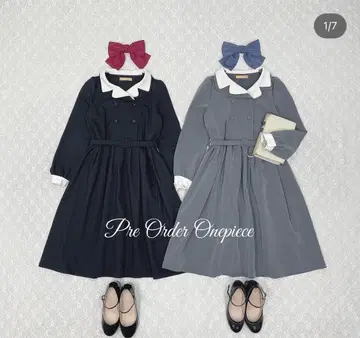 [ 새상품 ] fint 그레이 카라 부착 원피스