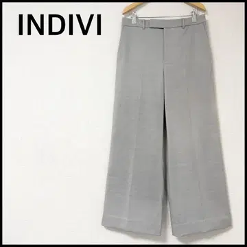 [미사용에 가까움] 인디비 와이드 팬츠 센터 프레스 밴딩 그레이 XL