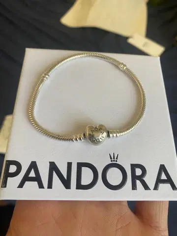 Pandora 실버 팔찌 하트