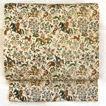 순수 실크 카와시마 직물의 나고야 오비 하자품