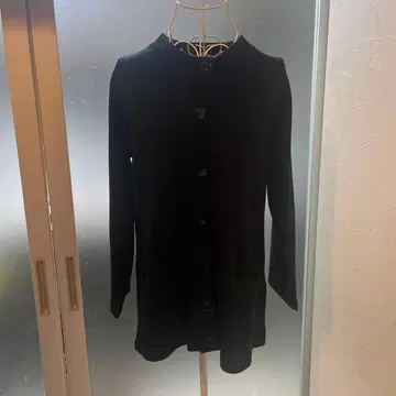 MADAME PARIS L 사이즈 다크 그린 버튼 롱 가디건