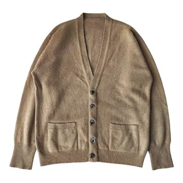 모 100% 빈티지 가디건 브라운 계열 L