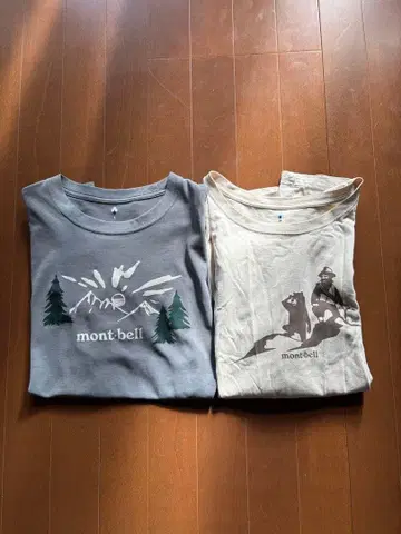 mont-bell T셔츠 2장 세트 중고
