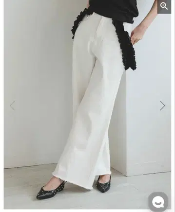 Donoban 발수 와이드 데님 화이트 M 사이즈 미디엄 기장