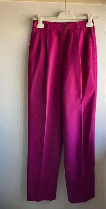 vintage 70s 핑크 슬랙스 센터 프레스 하이웨스트