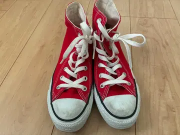 빨간색 하이컷 컨버스