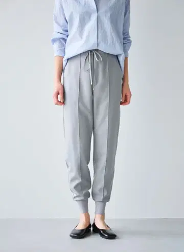 그레이 조거 팬츠 드로우 스트링 포함