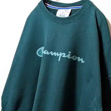 챔피온 로고 맨투맨 트레이닝복 그린 XL 구제 의류