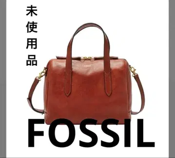 미사용품 FOSSIL 사첼백 여성용 가죽 브라운