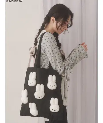 merry jenny 복슬복슬 miffy 토트 블랙