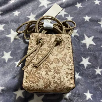 페이즐리 무늬 베이지 숄더백 핸드백