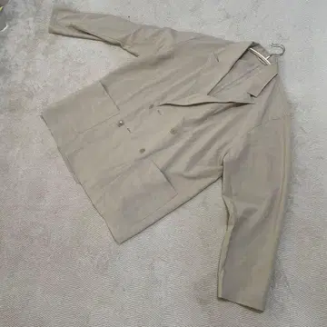 베이지 더블 브레스트 테일러드 자켓
