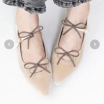 attagirl 더블 리본 플랫슈즈 23cm