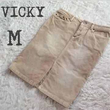 [ 비키 ] 코듀로이 / 슬릿 타이트 스커트 / 포켓 / 베이지